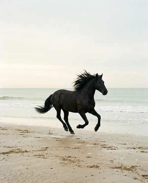 Gió, a black horse